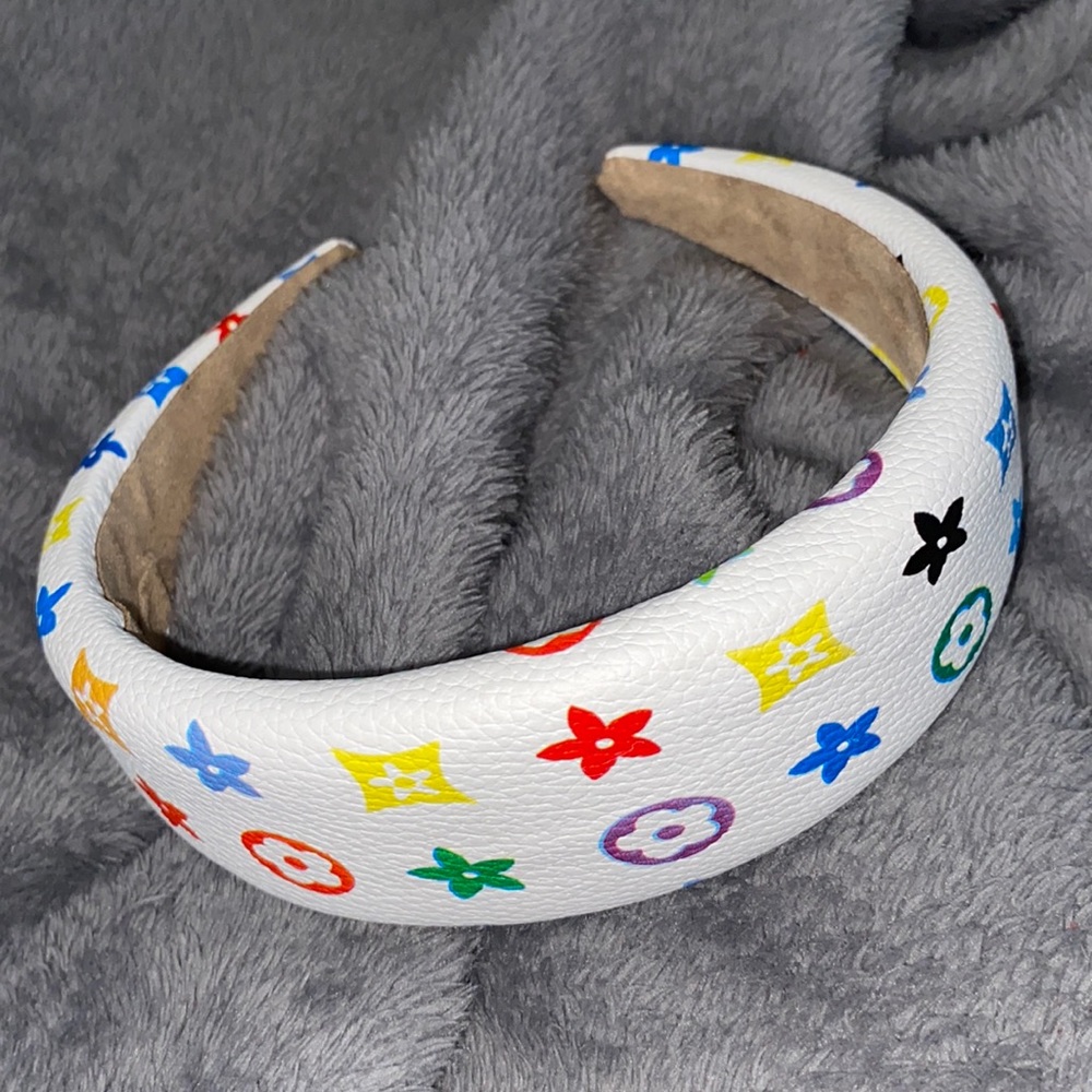 Colorful flower print headband